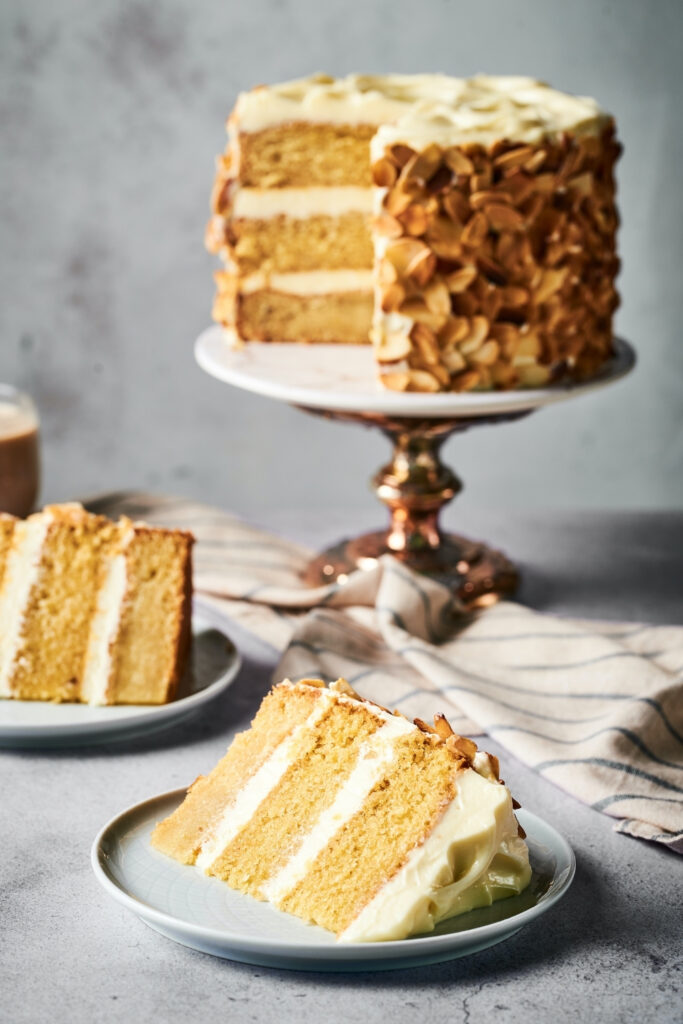 Burnt Almond Cake (With The Best Buttercream Frosting)