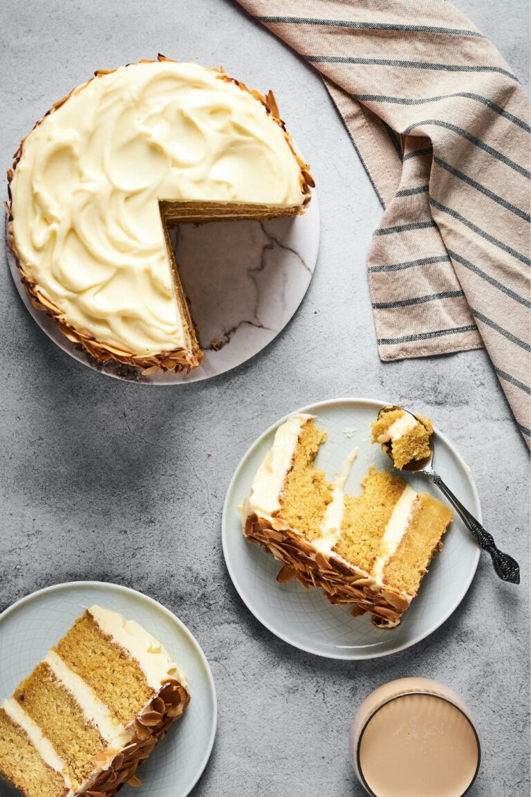 Burnt Almond Cake (With The Best Buttercream Frosting)