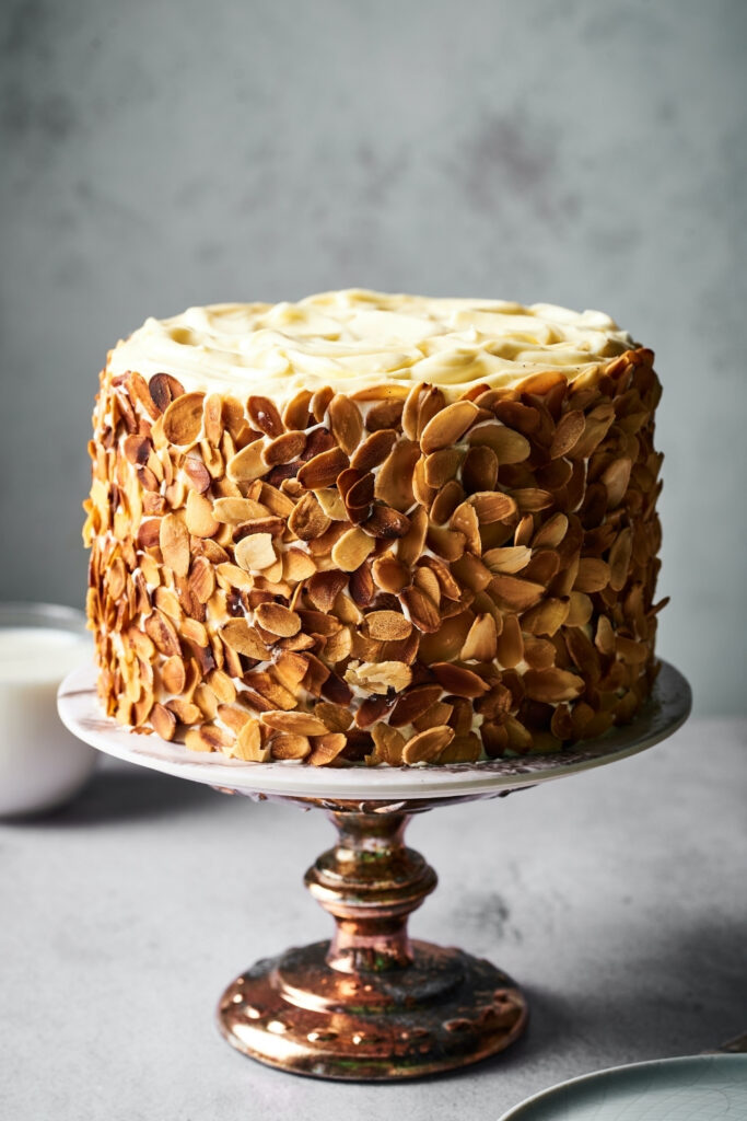 Burnt Almond Cake (With The Best Buttercream Frosting)