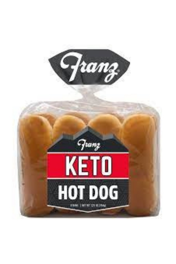 A bag of Franz keto hot dog buns.