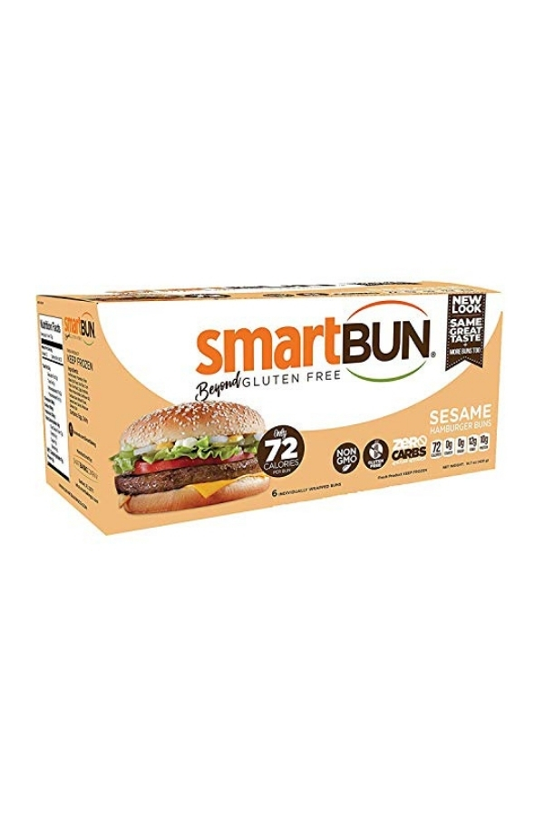 A bag of smart bun gluten free buns.