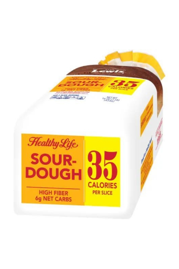 A bag of Healthy Life Sour Dough bread.