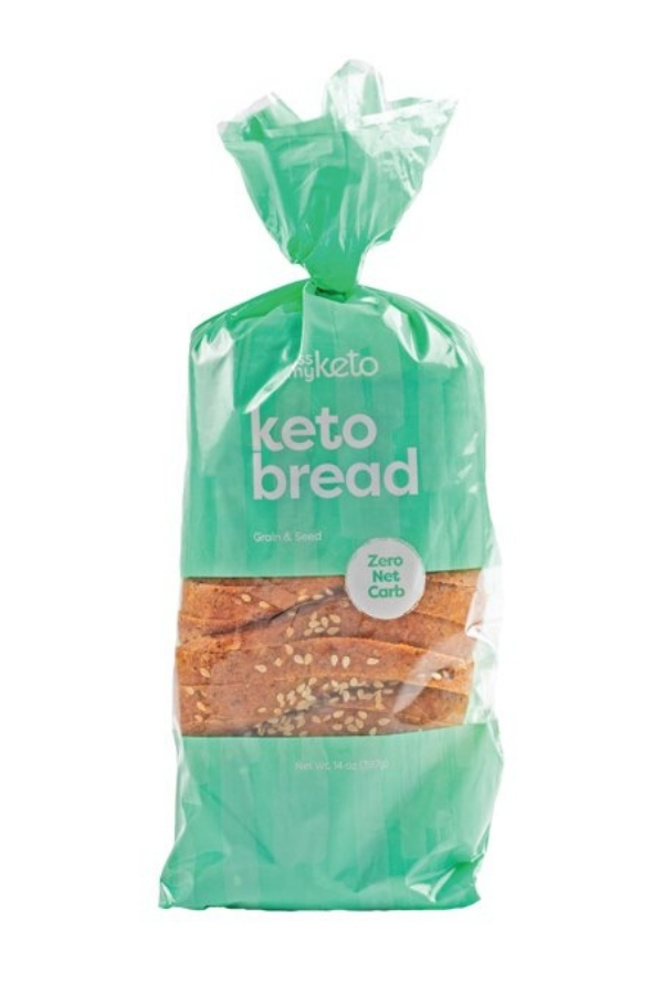 A bag of kiss my keto bread.
