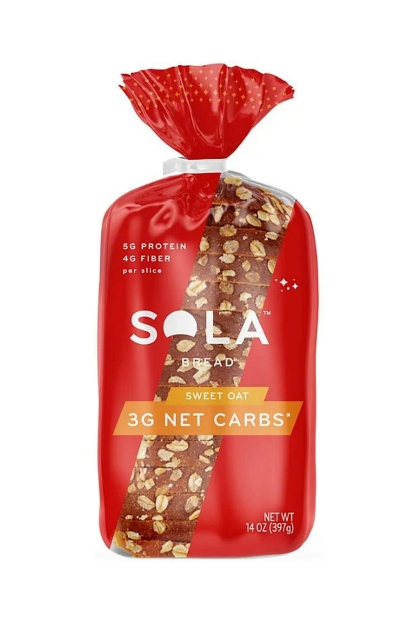 A bag of Sola sweet oat bread.