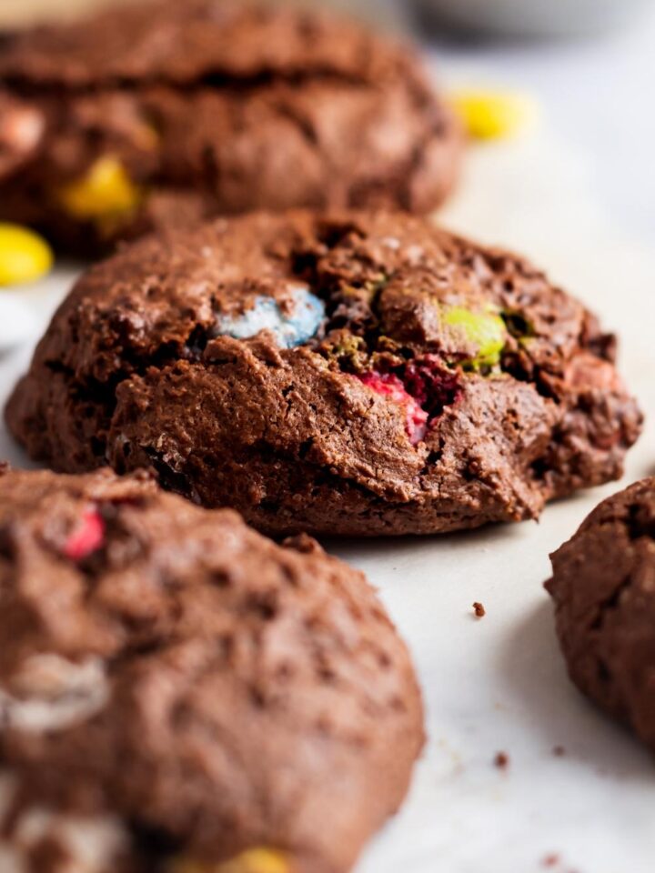 A chocolate cake mix cookie.