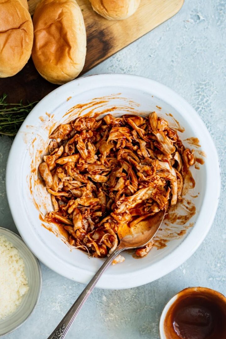 The Best BBQ Chicken Sliders On Hawaiian Rolls Made In 20 Minutes
