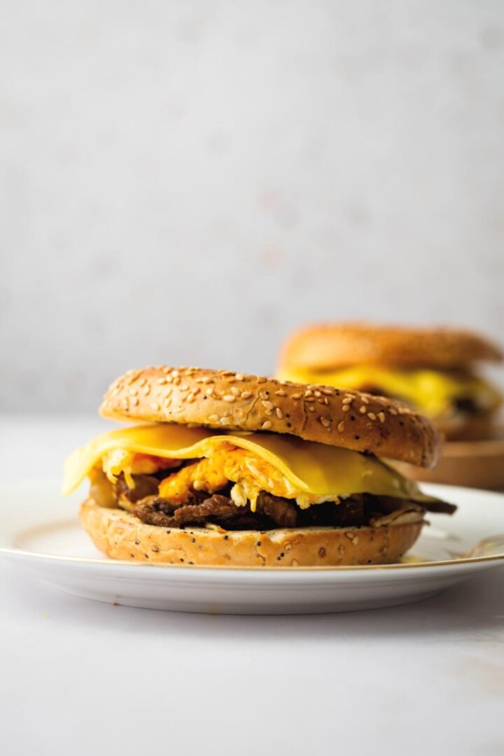 Homemade McDonald's Steak, Egg, and Cheese Bagel Recipe