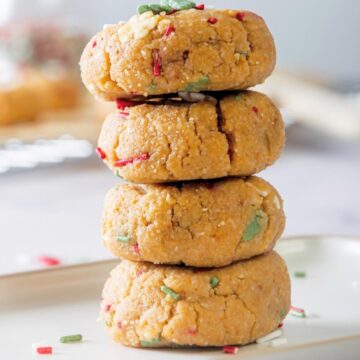 No Bake Christmas Peanut Butter Cookies