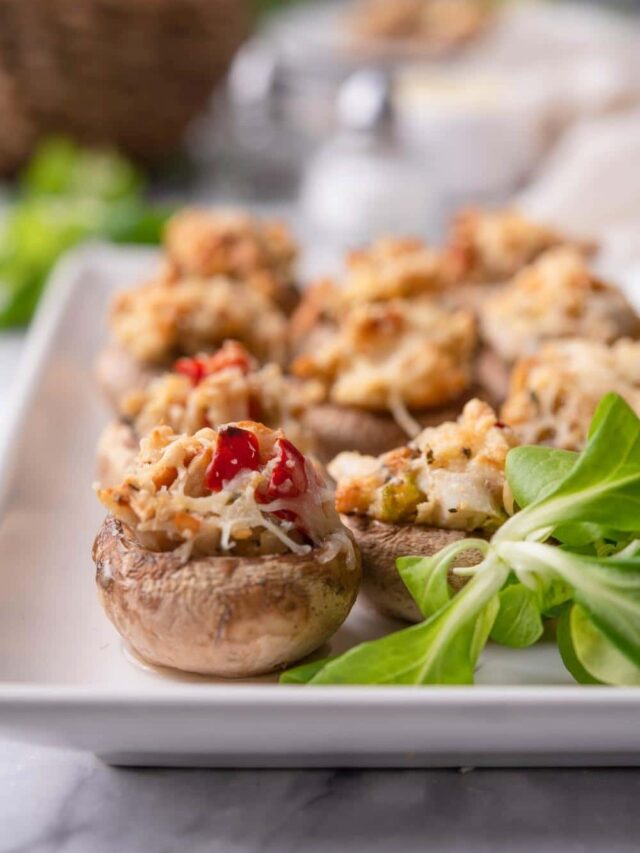 Seafood Stuffed Mushrooms - I'm Hungry For That