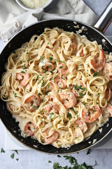 Shrimp Pasta Recipe Cooked In One Pan In Under 30 Minutes Shrimp Pasta Homemade 360x540