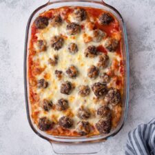One Pan Cheesy Meatball Casserole (Prepped In Just 5 Minutes)-image