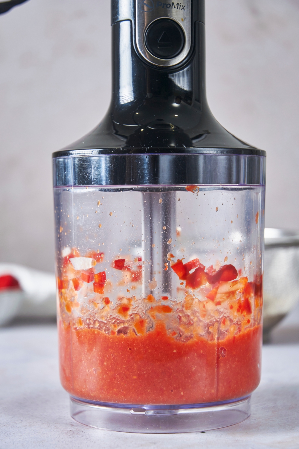Tomato puree in blender