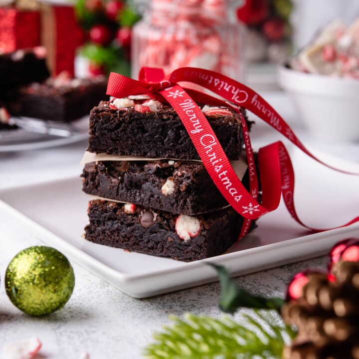 The BEST Peppermint Brownies Recipe EVER (Prepped In 5 Minutes)