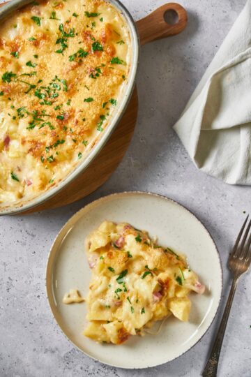 The BEST Cheesy Ham And Potato Casserole Prepped In 10 Minutes   Ingredients For Ham And Potato Casserole Easy 360x540 