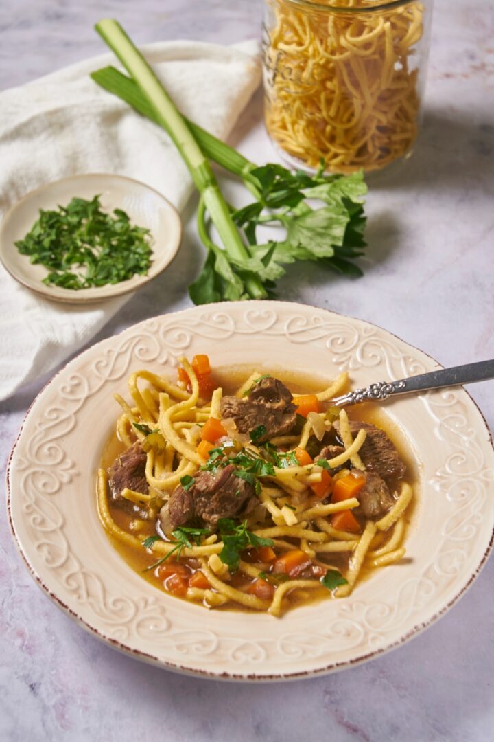 The BEST Beef Noodle Soup Recipe (Takes Just 15 Min. Of Prep Work)