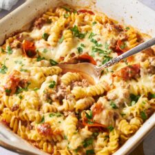 The Best EASY Pizza Casserole Recipe (Prepped In 10 Minutes)