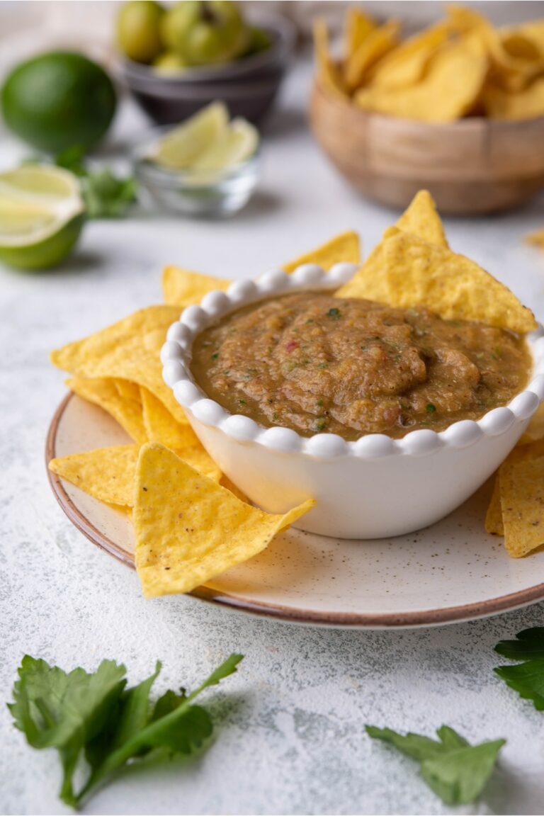 Chipotle Tomatillo Green Chili Salsa Recipe (Takes 5 Minutes To Prep)