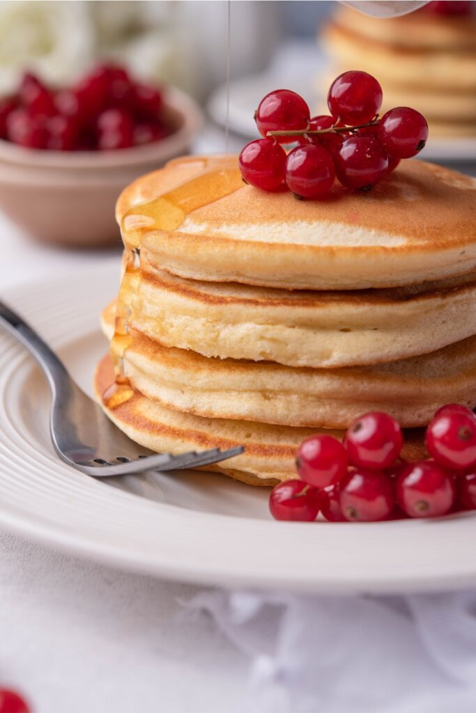 The BEST Thick & Fluffy Pancakes Made Without Baking Powder