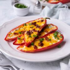 Super EASY Cream Cheese Stuffed Peppers Recipe (Prepped In 10 Minutes)