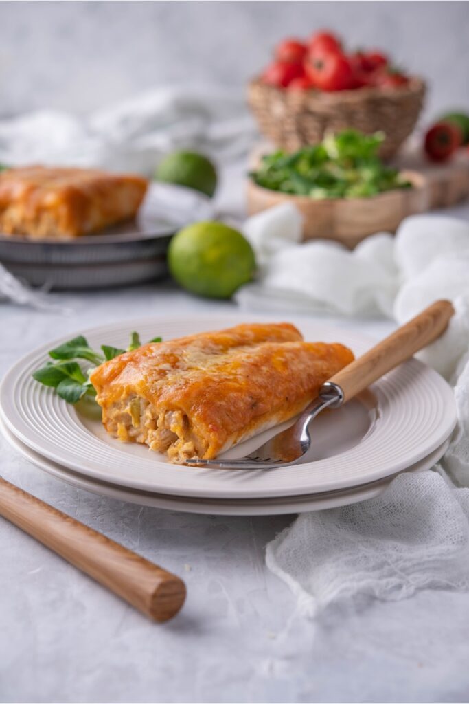 Creamy Chicken Enchiladas With Cream Cheese