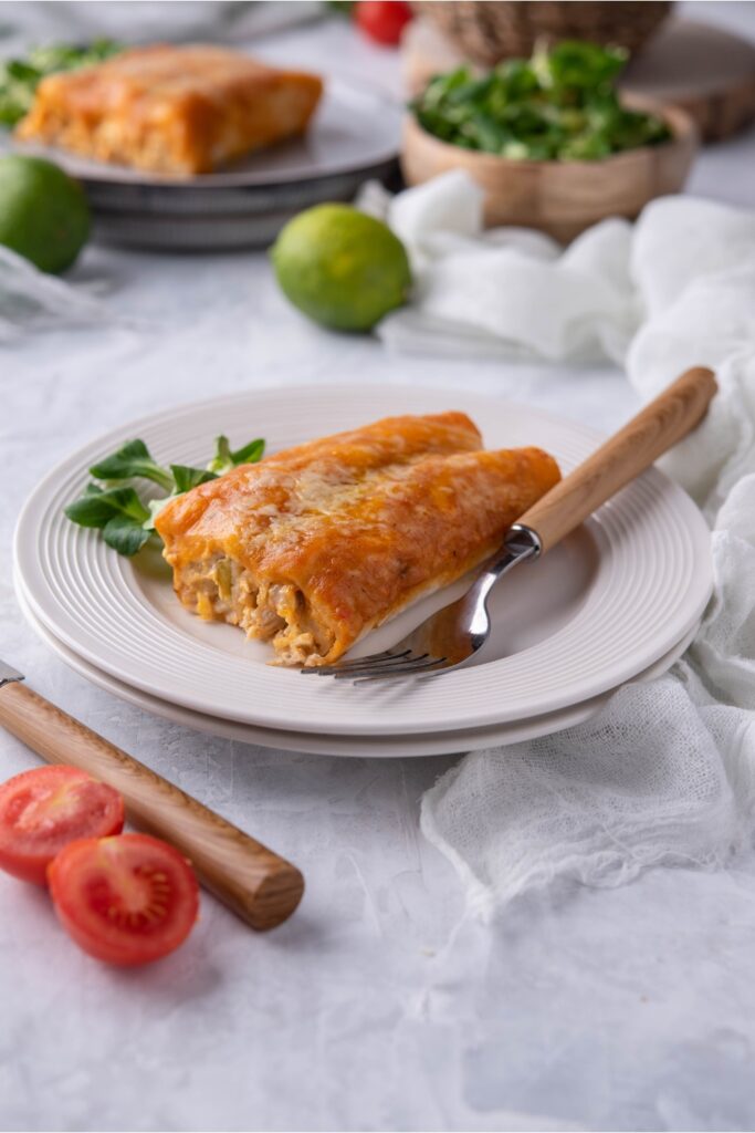 Creamy Chicken Enchiladas With Cream Cheese