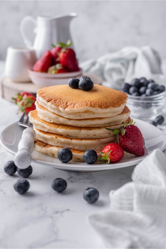 Fluffy Eggless Pancakes