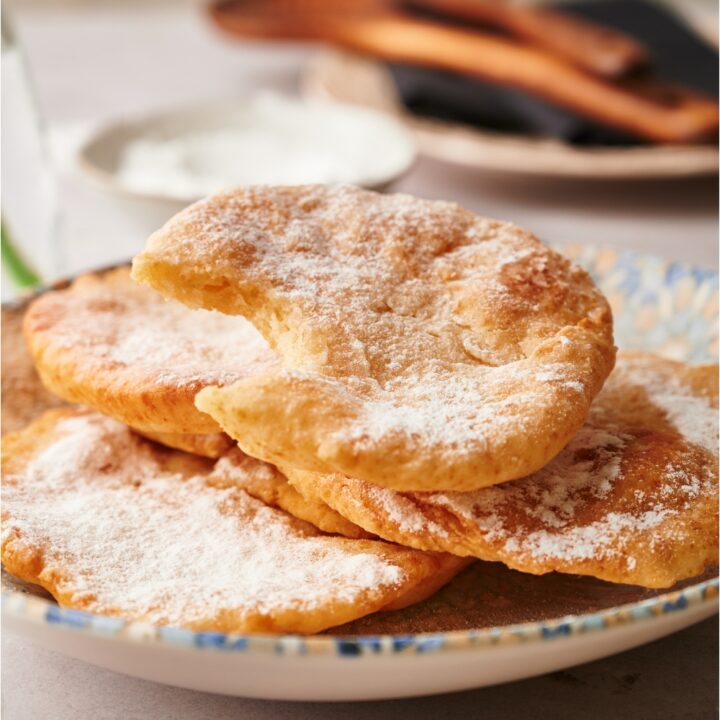 Fried dough on the go, from a woman who's on the go