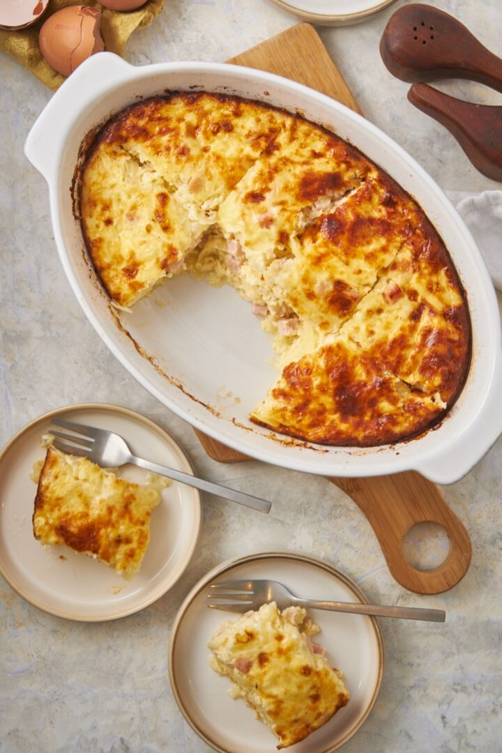 Breakfast Casserole With Ham and Cheese