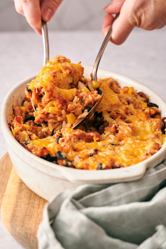 Taco Rice Casserole   Taco Casserole With Rice 683x1024 