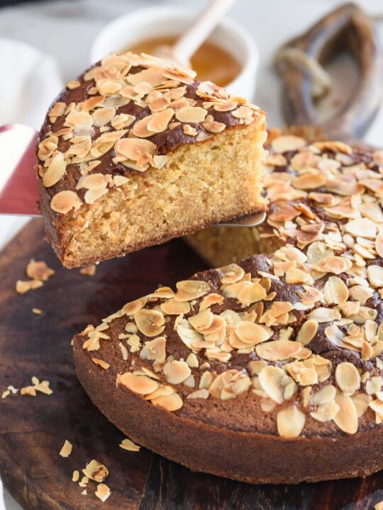 Buttery Honey Almond Cake