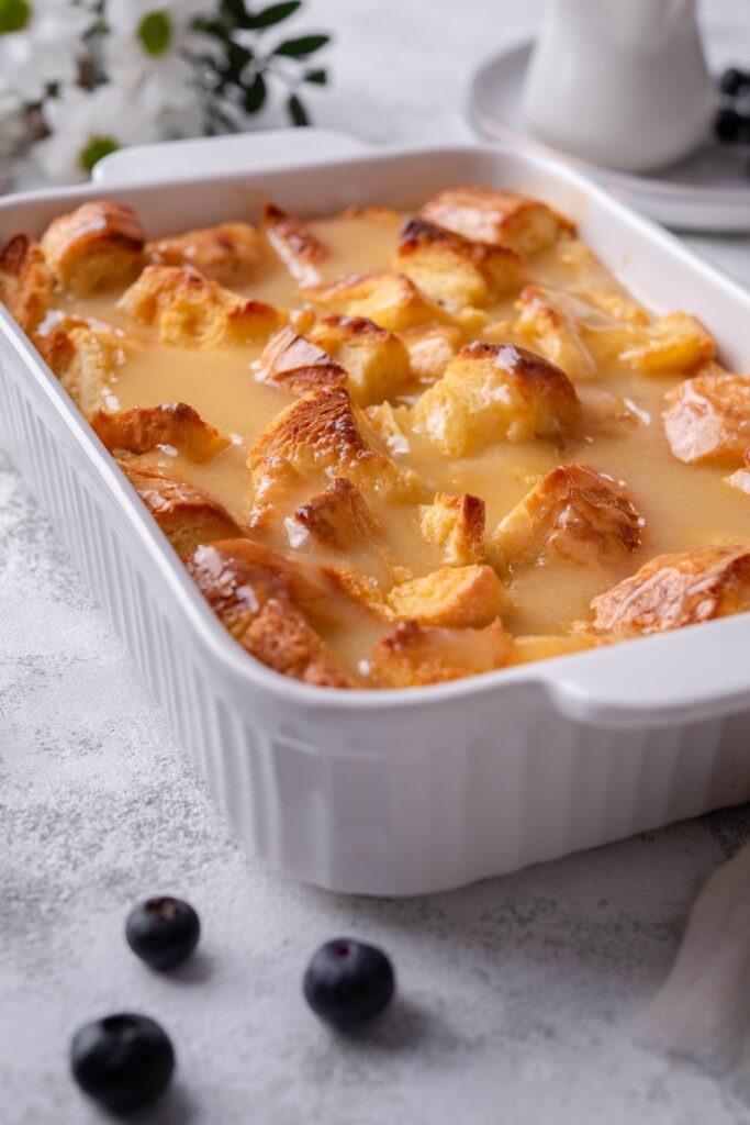 Bread Pudding With Vanilla Sauce   Bread Pudding With Vanilla Custard Sauce 683x1024 