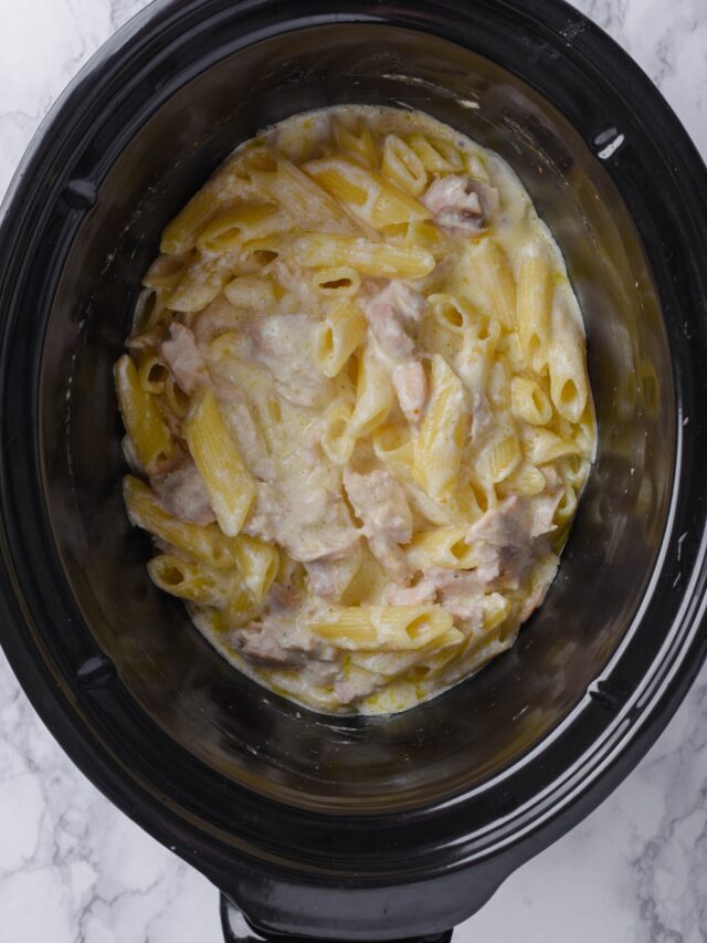 Chicken Alfredo Crock Pot Recipe - I'm Hungry For That