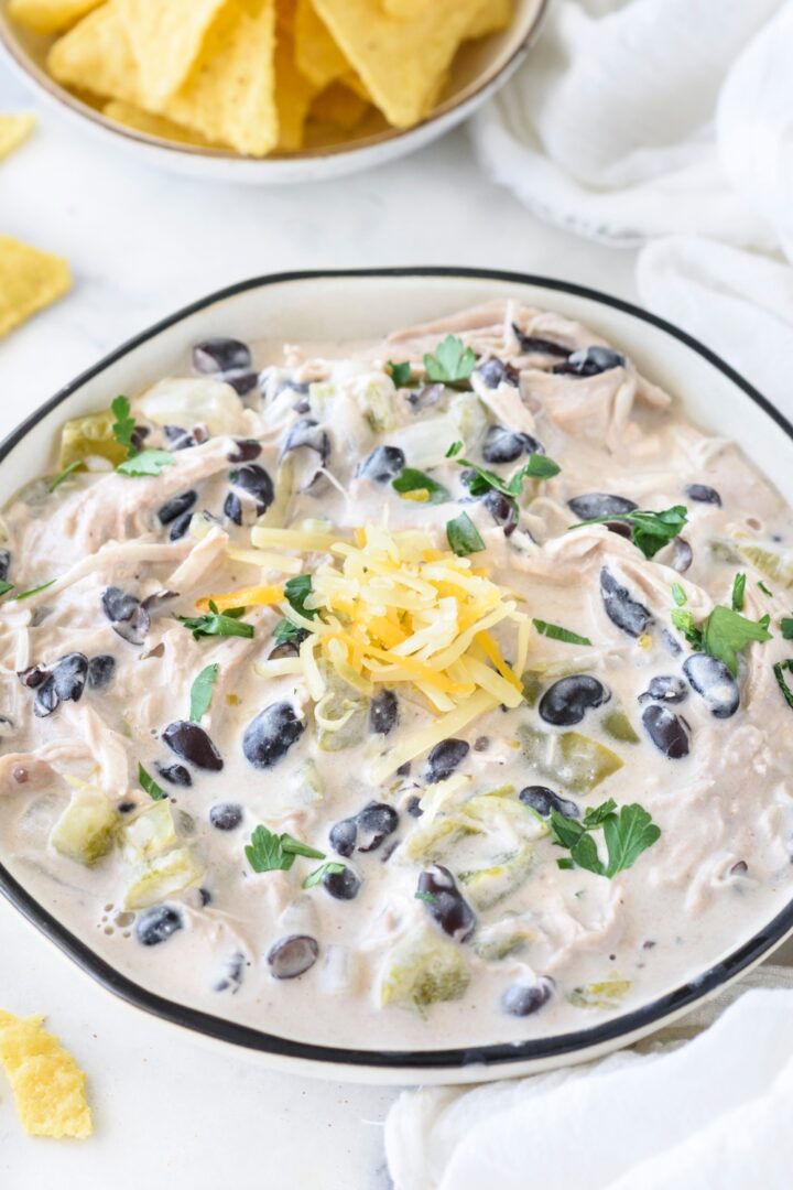 White Chicken Chili with Cream Cheese
