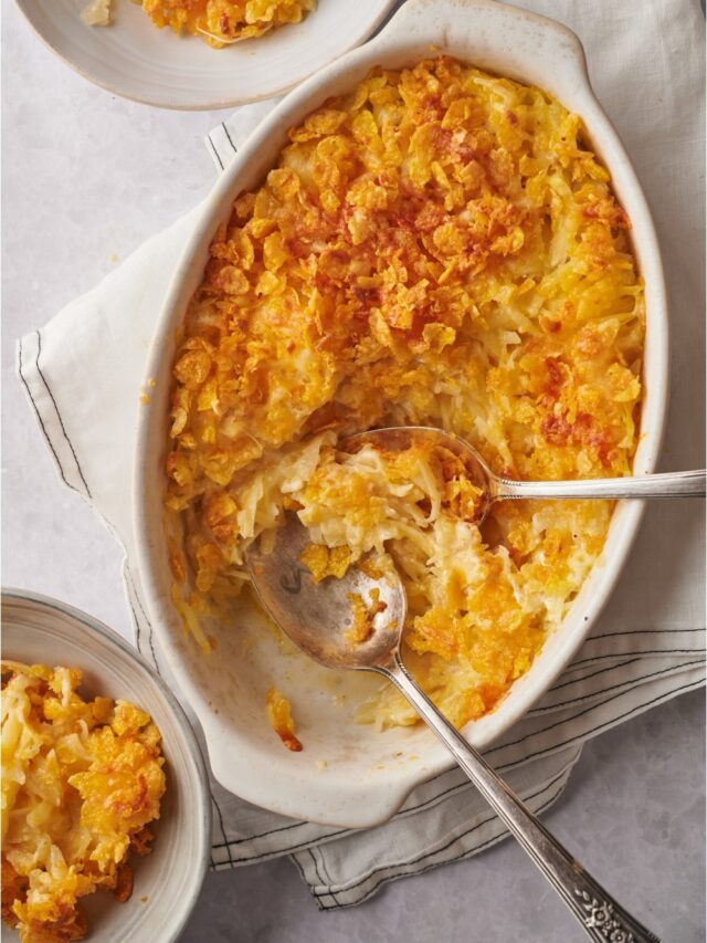 Hashbrown Casserole with Corn Flakes I'm Hungry For That