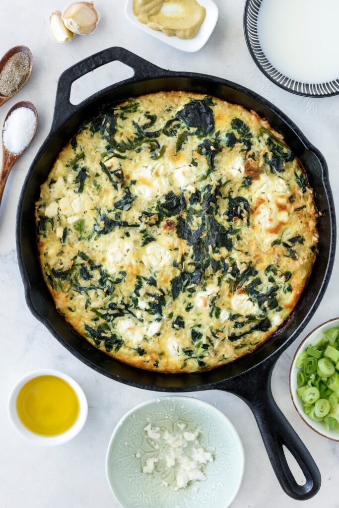 Spinach, Feta, and Rice Casserole