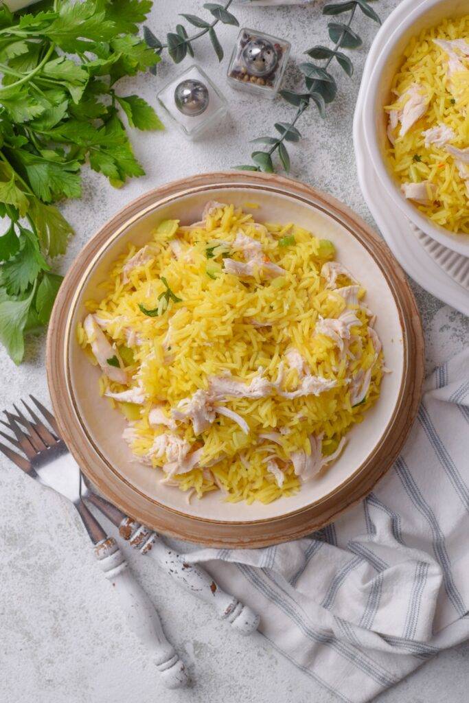 Chicken and Yellow Rice (Easy Dinner and Meal Prep)