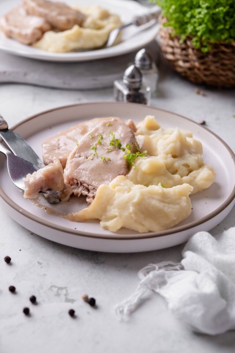Juicy Crock Pot Pork Chops with Mushroom Soup