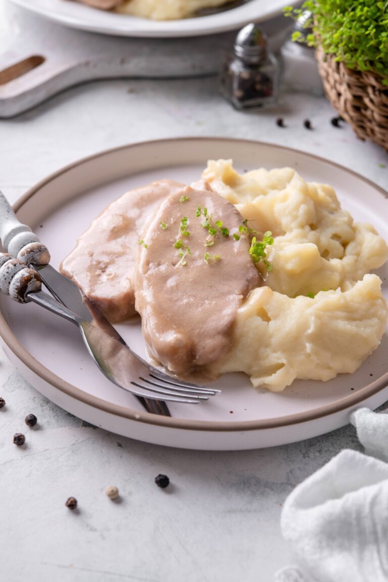 Juicy Crock Pot Pork Chops with Mushroom Soup