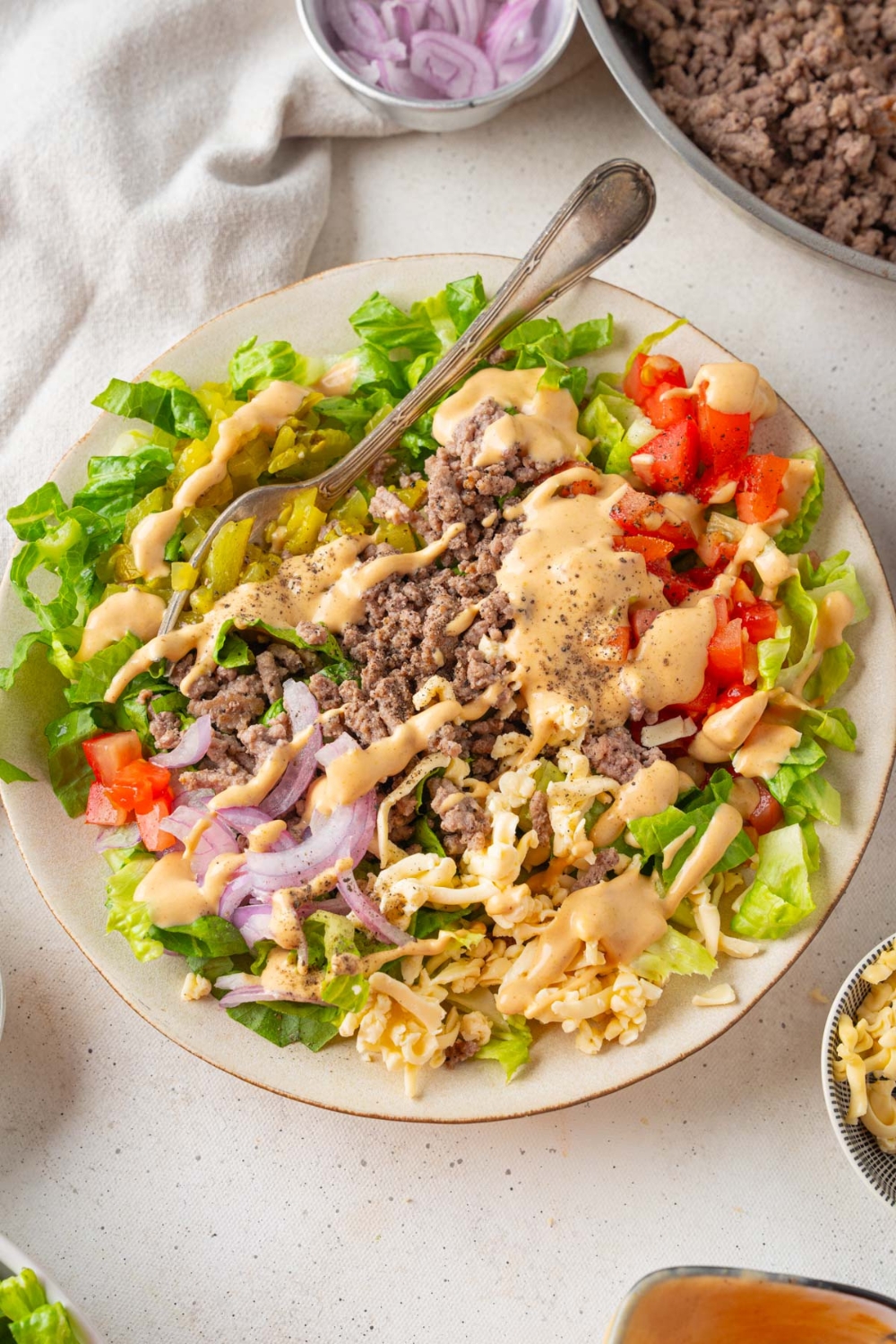 Burger Bowl Recipe with Special Sauce (Big Mac In a Bowl)