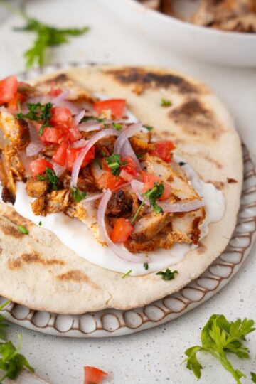 Chicken Pita Recipe with Amazing Homemade Tzatziki Sauce