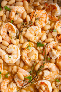 Lemony Shrimp and Bean Stew (My Go-To Healthy One Pan Meal)
