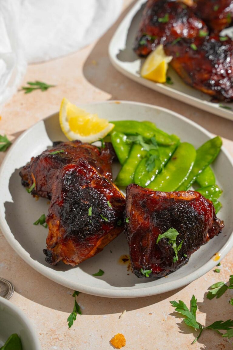 Sticky Chicken (Sweet-Heat Oven Baked Chicken Thighs & Legs)