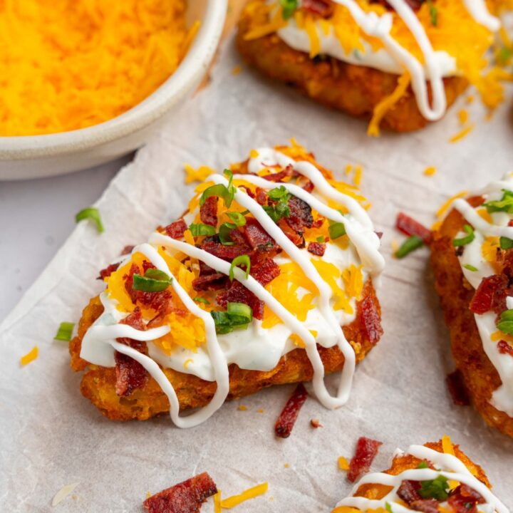Loaded Hash Browns (Extra Crispy and Cheesy)