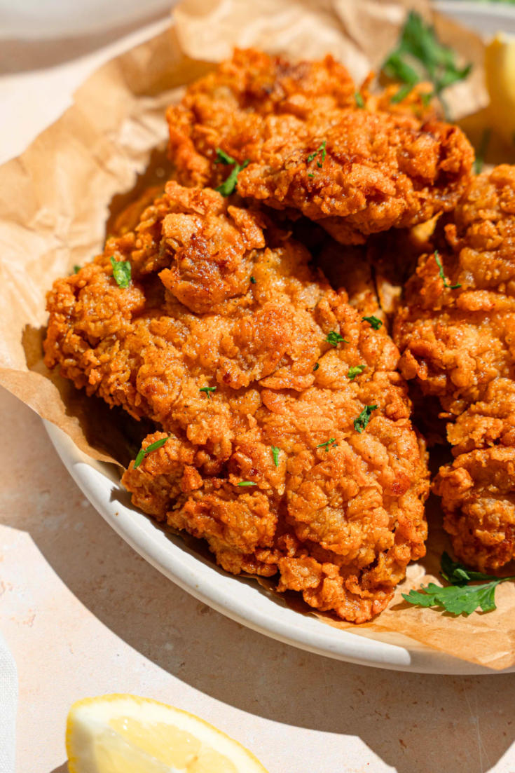 Crispy Fried Chicken Thighs (Easy Pan-Fried Recipe), image size:735x1103