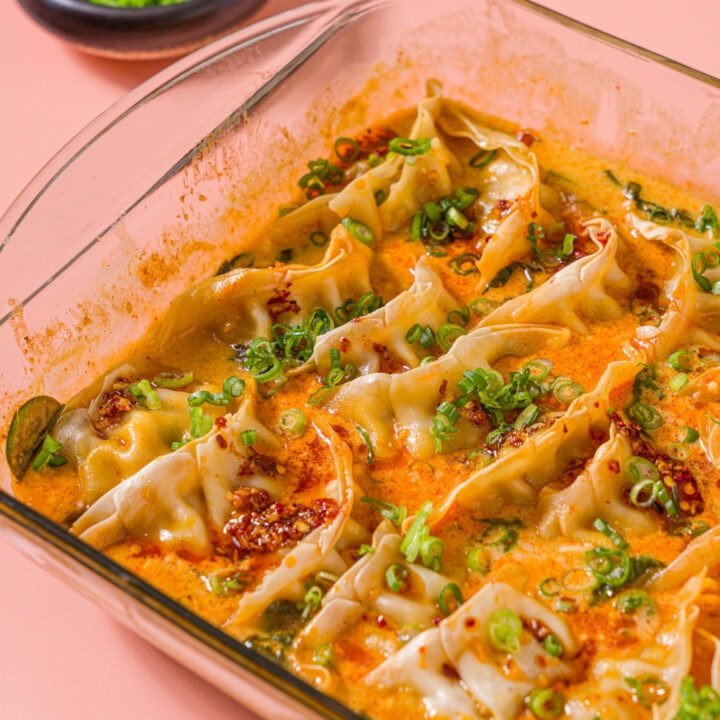 Viral Trader Joe's Chili Crisp Dumpling Bake